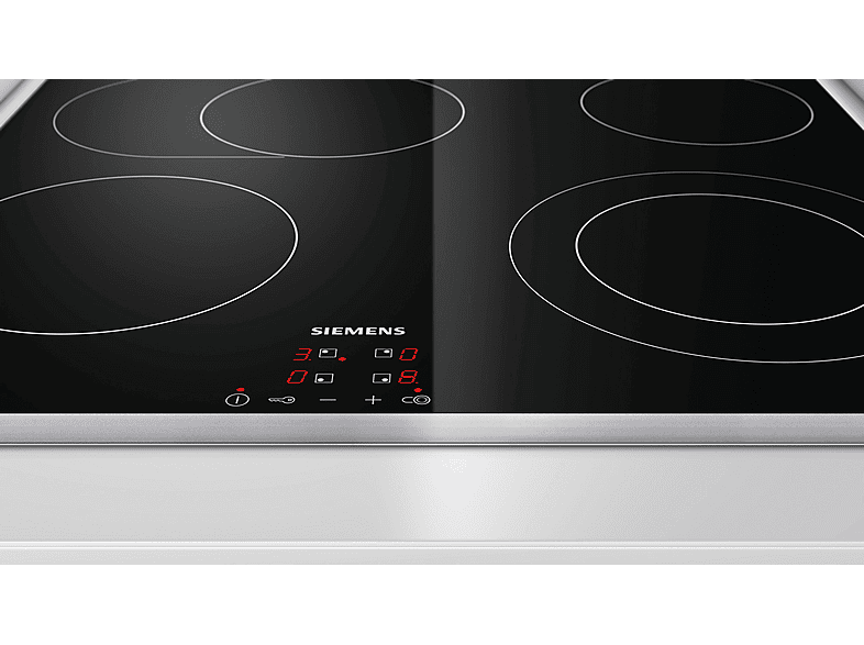 SIEMENS ET645HN17E — Placa de vitrocerámica, 583 mm, Negro, 4 zonas