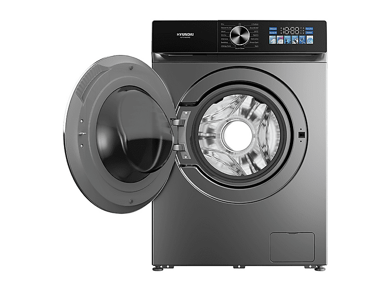 HYUNDAI HLF814IADI00 — Lavadora carga frontal, 8 kg, 15 programas, Inox