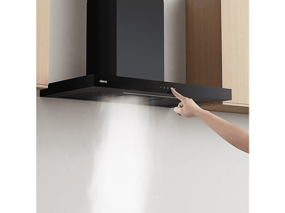 CIARRA CBCB9102 — Campana Decorativa, 4 velocidades, 650 m³/h, 900 mm, Negro