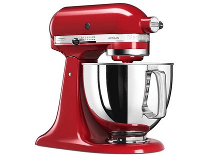 KITCHENAID Artisan 5KSM125EER — Robot amasador, 300W, Rojo, 4.8 l, Hasta 220 rpm