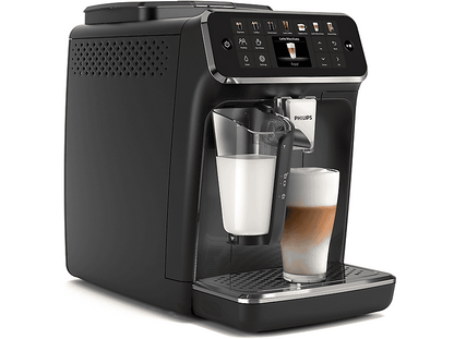 PHILIPS EP4441/50 — Cafetera superautomática, Negro, LatteGo, SilentBrew, 20 Bebidas