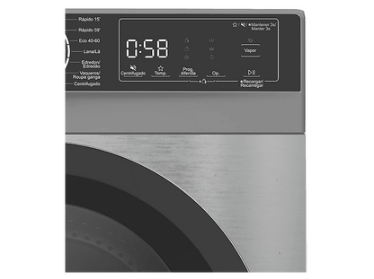 EDESA EWF-7201 X — Lavadora carga frontal, 7 kg, 15 programas, Inox