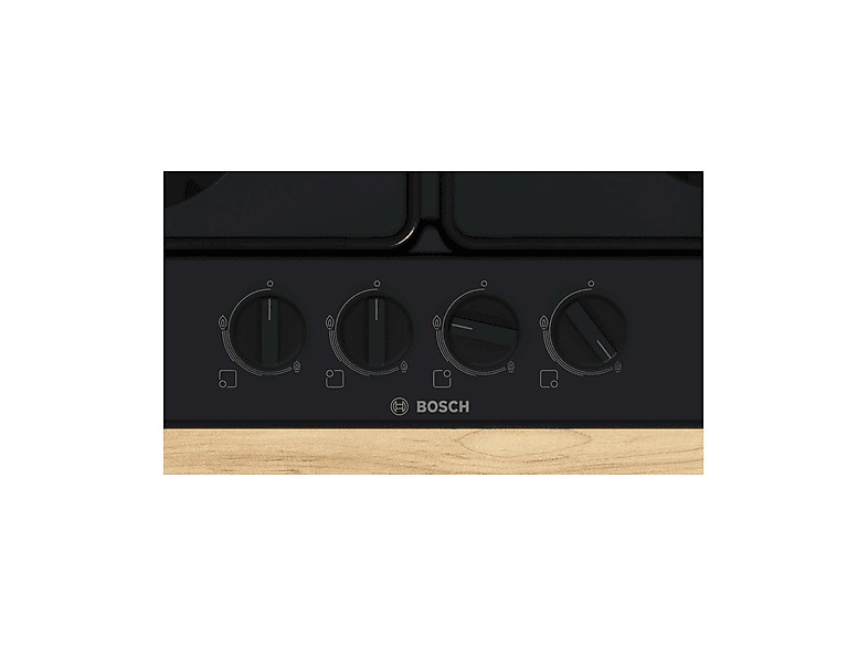 BOSCH Serie 4 PGP6B6K80 — Placa de gas, 58,2 cm, Negro, 4 zone(s) zonas