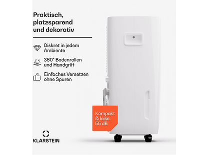 KLARSTEIN DryFy Connect — Deshumidificador, 65 m², Blanco, 8 l