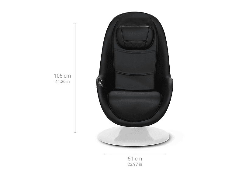 MEDISANA RS 660 — Sillón de masaje, Peso máximo 120 kg, Niveles de funcionamiento: 3, negro