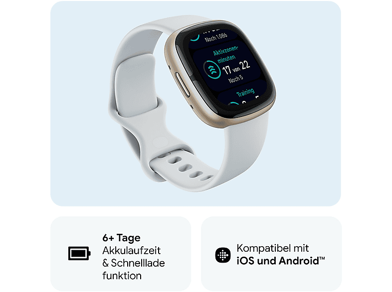 FITBIT SENSE 2 AZUL ORO — Smartwatch, 4.05 cm, Aluminio