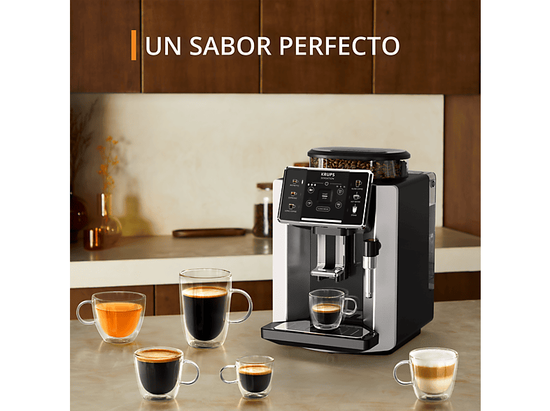 KRUPS Sensation C90 EA910E10 — Cafetera superautomática, 1450 W, 1.7 L, 6 programas, Autolimpieza