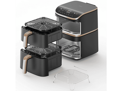 COSORI Turbo Tower Pro Smart™ Chef Edition — Freidora de aire, 2630 W, Negro, Doble Resistencia, 10.8 l