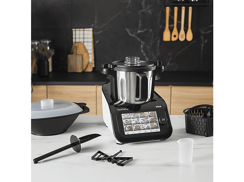 UFESA RK6 — Robot de cocina, 1200 W, 3,5 l, Blanco y Negro