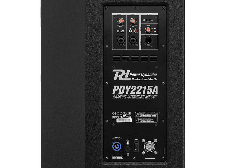 POWER DYNAMICS — Altavoz de gran potencia, Black, PDY2215A POWER DYNAMICS