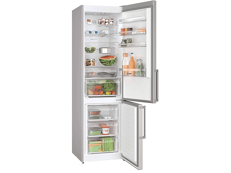 BOSCH KGN397ICT — Frigorífico combi, Altura 203 cm, Inox, No Frost, Capacidad 363 l