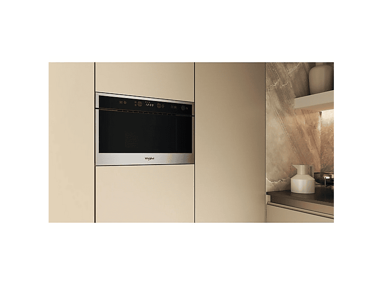 WHIRLPOOL WMN461BXF — Microondas integrable, 750 W, Negro, 22 l, Acero inoxidable
