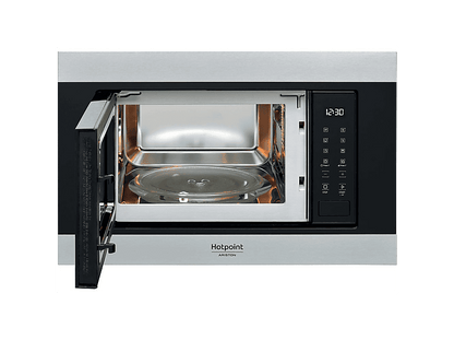 HOTPOINT MF20S IX HA.1 — Microondas integrable, 900 W, Negro, 6 potencia, 20 l