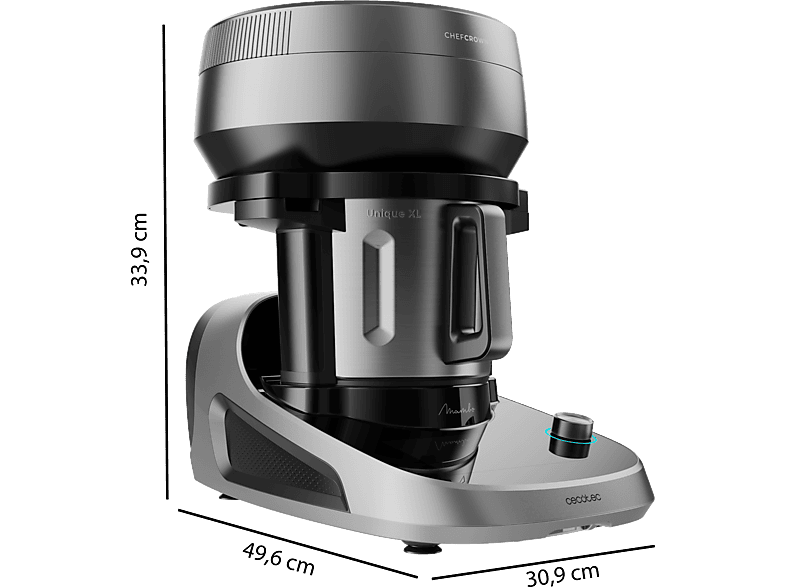 CECOTEC Mambo CooKing Total Gourmet — Robot de cocina, 2200W, Dispensador, Autolimpieza, Inox