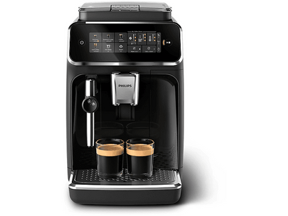 PHILIPS 3300 Series EP3321/40 — Cafetera superautomática, 1500 W, Negro, Tecnología AquaClean, 2 tazas