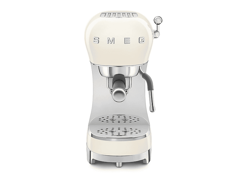 SMEG ECF02CREU — Cafetera express, 1350 W, 15 bar, 2 tazas, Crema de