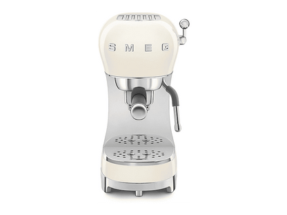 SMEG ECF02CREU — Cafetera express, 1350 W, 15 bar, 2 tazas, Crema de