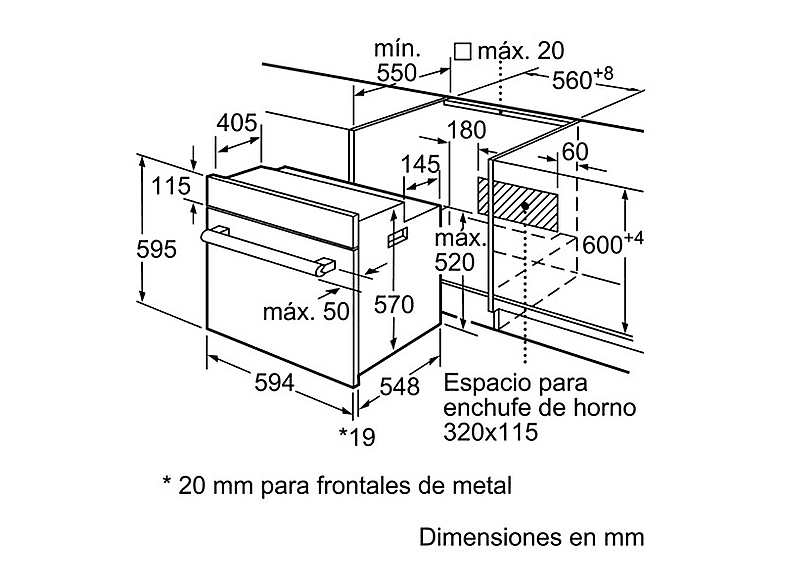 BALAY 3HB2030X0 — Horno, 66 L, Multifunción, 3300 W, Puerta abatible