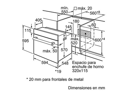 BALAY 3HB2030X0 — Horno, 66 L, Multifunción, 3300 W, Puerta abatible