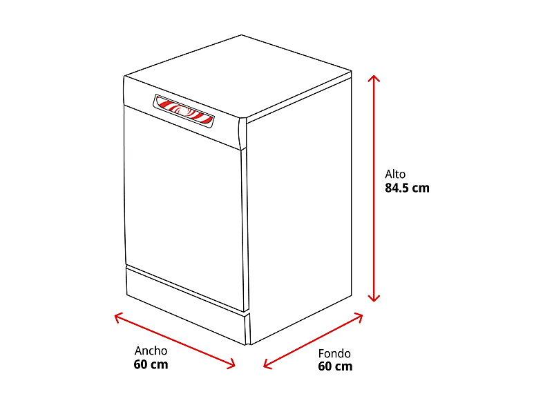 BALAY 3VS6361BP — Lavavajillas, 14 servicios, 6 programas, 60 cm, Blanco