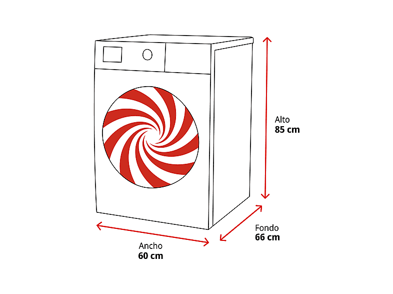 LG RH10V9AV2WR — Secadora bomba de calor, 10 kg, 14 programas, Blanco, Display LED