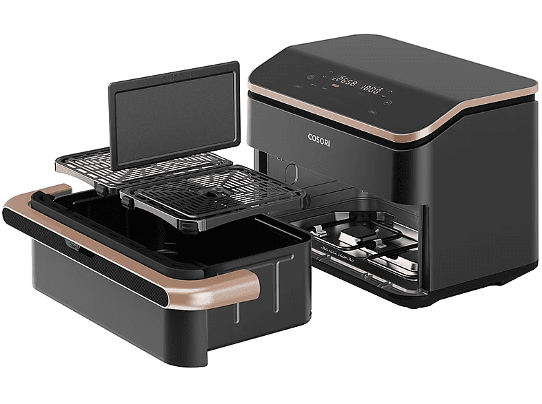 COSORI KOSP0027EUN DUAL BLAZE TWINFRY 10L — Freidora de aire, 2800 W, Negro