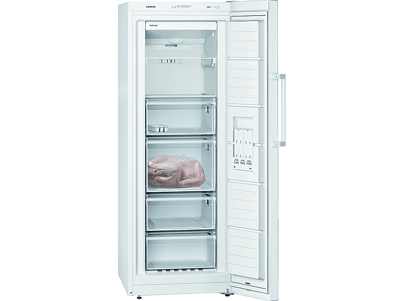 SIEMENS GS29NVWEP — Congelador vertical, 1610 mm, Blanco, 200 l