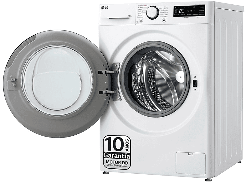 LG F4WR6010A1W.ABWQPES — Lavadora carga frontal, 10 kg, 12 programas, Inox, 1400 rpm