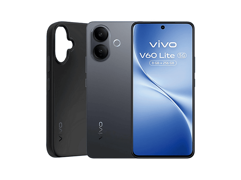 VIVO BUNDLE V60 LITE 6.77P/ 5G/8N/8+256GB/B — Smartphone, Negro, 8 GB RAM, 6500 mAh, Móvil Android