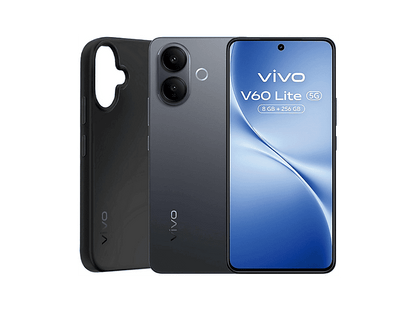 VIVO BUNDLE V60 LITE 6.77P/ 5G/8N/8+256GB/B — Smartphone, Negro, 8 GB RAM, 6500 mAh, Móvil Android