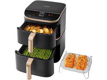 COSORI Turbo Tower Pro Smart™ Chef Edition — Freidora de aire, 2630 W, Negro, Doble Resistencia, 10.8 l