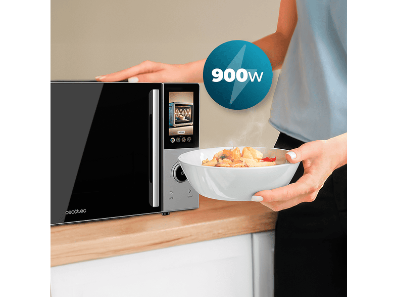CECOTEC Convection 2500 Touch — Microondas, 2200 W, Negro, 25 l