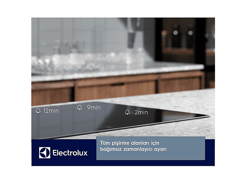 ELECTROLUX EHF6343FOK — Placa de vitrocerámica, 590 mm, Negro, 4 Fuegos zonas