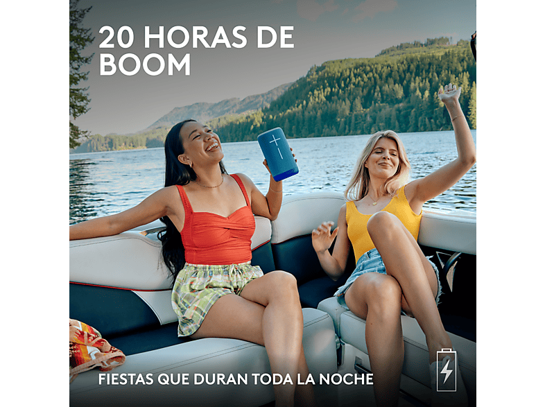 ULTIMATE EARS EVERBOOM COBALT BLUE — Altavoz inalámbrico, 0 W, Bluetooth, Azul, 20 horas