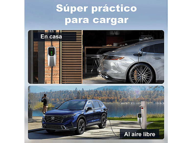 SMORGR 22 kW [3-Fases — Cargador vehículo eléctrico, Black, 5 m, 6-32A]