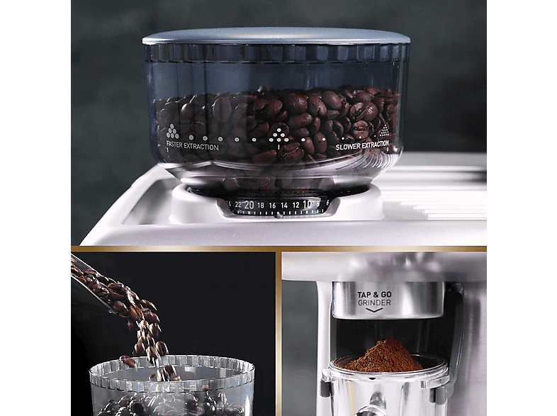 BREVILLE VCF126X — Cafetera express, Vaporizador, Plata, Con Molinillo, 15 bares