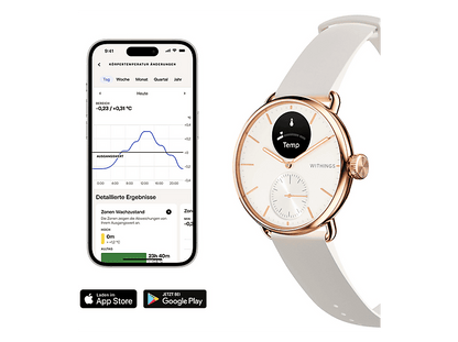 WITHINGS ScanWatch 2 — Smartwatch, Dorado, Acero inoxidable