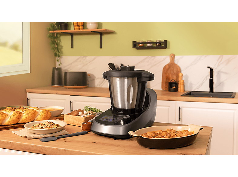 CECOTEC Mambo Touch con Jarra Habana — Robot de cocina, 1600W, Negro, 3.3 l, 37 Funciones
