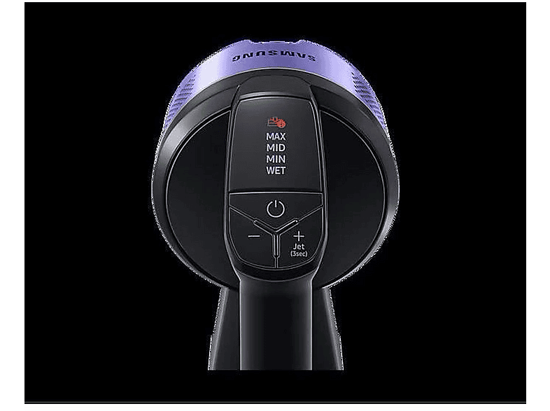 SAMSUNG Jet 75E Turbo VS20B75B1R4 — Aspiradora escoba, 550 W, Negro, Cromo, Violeta