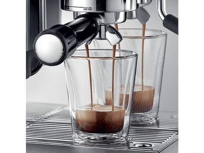 SAGE The Barista Express Impress SES876BST4EEU1 — Cafetera express, 1850 W, 9 bar, 2 Tazas, Impress™ Puck