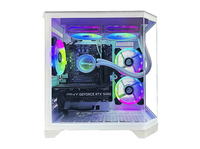 NITROPC Avanzado — PC Gaming, 16 GB RAM, 1 TB SSD, Blanco, AMD Ryzen 5 5600X (6 núcleos