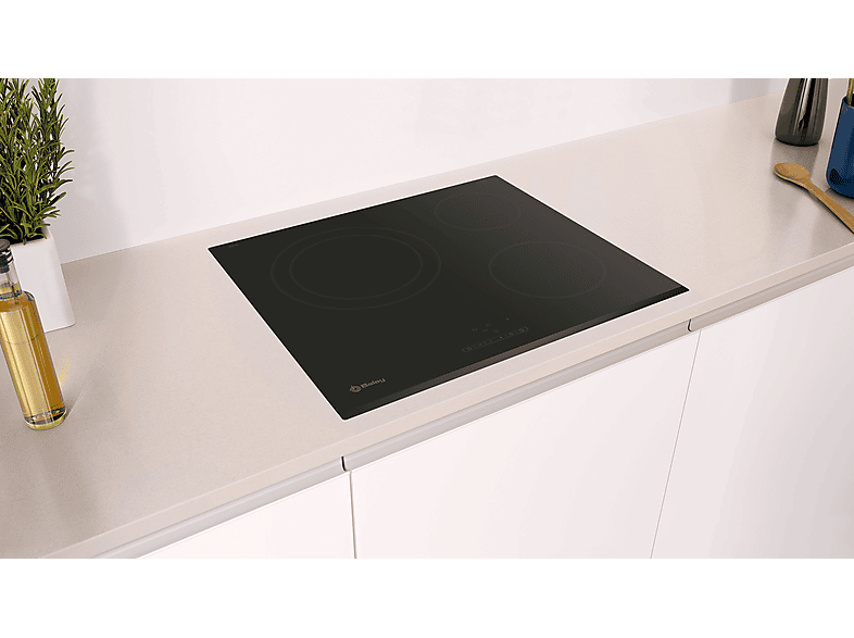 BALAY 3EB715LR — Placa vitrocerámica, Zona grande 28 cm, 60 cm, Negro, 3 zonas