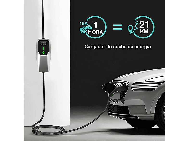 SMORGR 8 M 11kW 16A IP67 Tipo 2 — Cargadores vehículos eléctricos, plateado