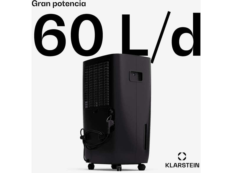 KLARSTEIN DryFy Connect — Deshumidificador, 65 m², Negro, 8 l