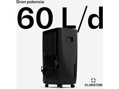 KLARSTEIN DryFy Connect — Deshumidificador, 65 m², Negro, 8 l