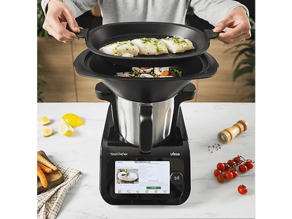 UFESA RK6 — Robot de cocina, 1200 W, 3,5 l, Blanco y Negro
