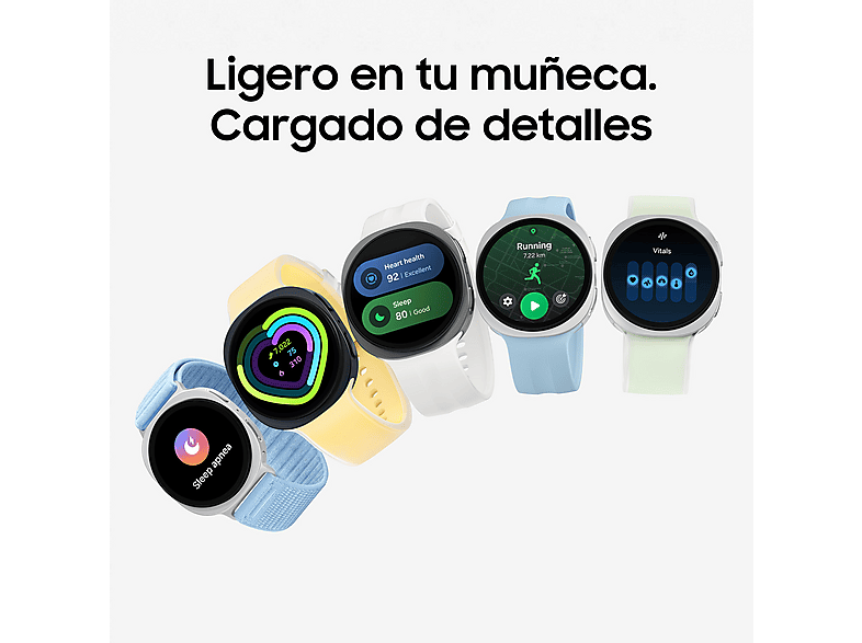 SAMSUNG Galaxy Watch9 BT 44 mm — Smartwatch, 32 GB, 2 GB RAM, Plata, 1.5"