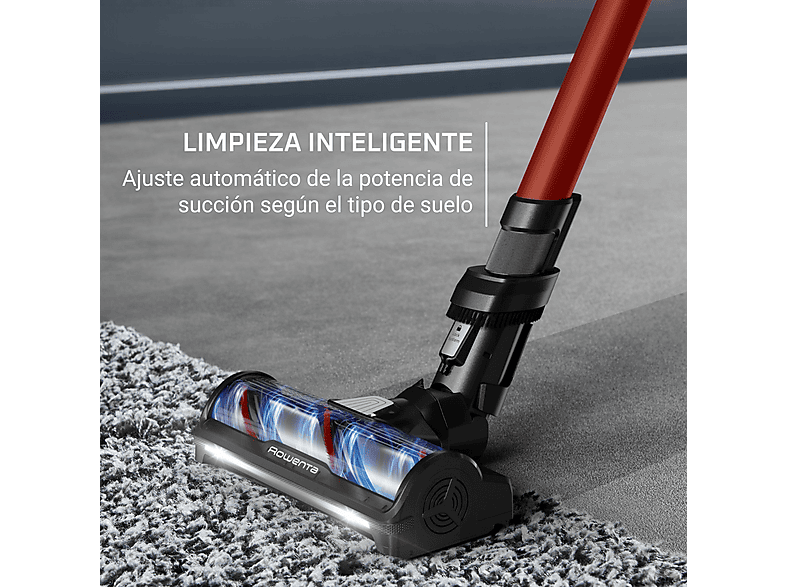 ROWENTA RH9A73 X - Force Flex 13.60 Animal Care — Aspirador escoba, 380 W, 0.65 L, Multisuperficie, Rojo