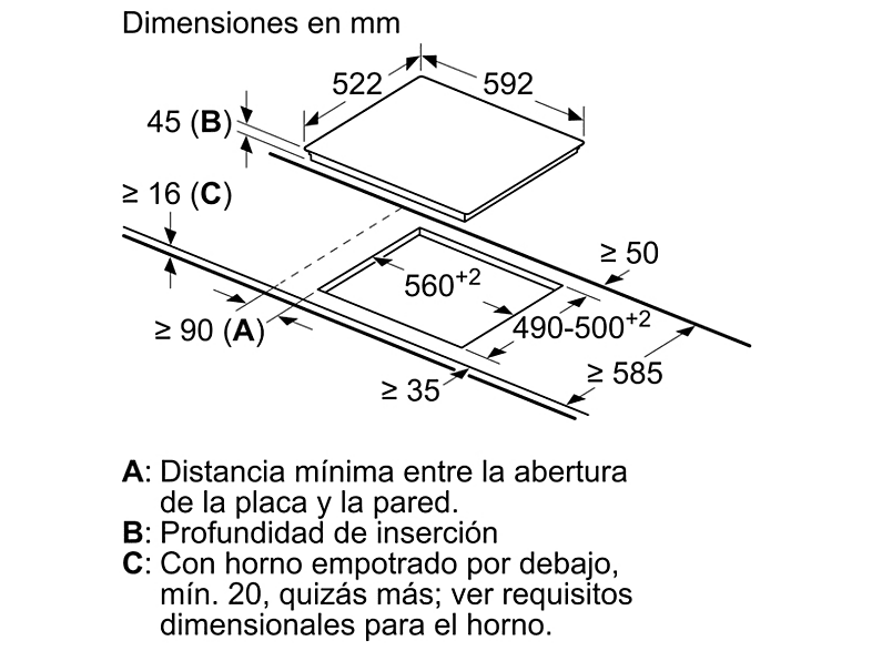 BALAY 3EB765LQ — Placa vitrocerámica, Zona Gigante Flexible 28 cm, Negro, 3 zonas, Función Sprint
