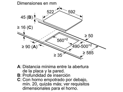 BALAY 3EB765LQ — Placa vitrocerámica, Zona Gigante Flexible 28 cm, Negro, 3 zonas, Función Sprint
